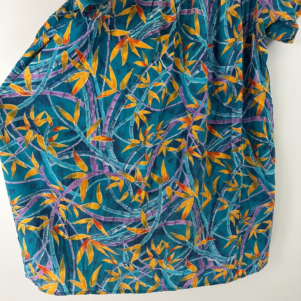Vintage WINLAR Floral Kaftan Dress 3X Bird of paradise resort colorful MuuMuu - Picture 9 of 15
